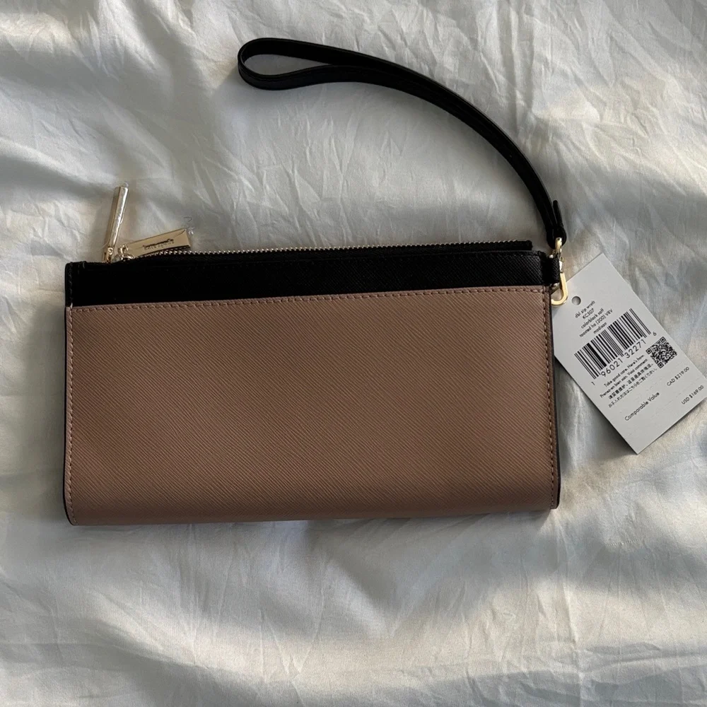 Kate Spade Black and Brown Wristlet - Picture 5 of 8